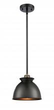  516-1S-BAB-M14-BK-LED - Adirondack - 1 Light - 8 inch - Black Antique Brass - Mini Pendant