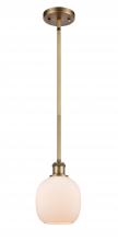  516-1S-BB-G101-LED - Belfast - 1 Light - 6 inch - Brushed Brass - Mini Pendant