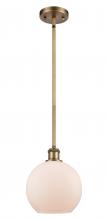  516-1S-BB-G121-LED - Athens - 1 Light - 8 inch - Brushed Brass - Mini Pendant