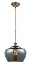  516-1S-BB-G93-L-LED - Fenton - 1 Light - 11 inch - Brushed Brass - Mini Pendant