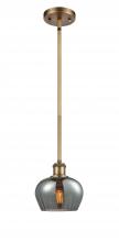  516-1S-BB-G93-LED - Fenton - 1 Light - 7 inch - Brushed Brass - Mini Pendant