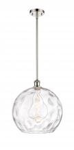 Innovations Lighting 516-1S-PN-G1215-14-LED - Athens Water Glass - 1 Light - 13 inch - Polished Nickel - Pendant