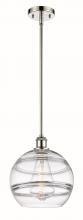  516-1S-PN-G556-10CL - Rochester - 1 Light - 10 inch - Polished Nickel - Mini Pendant