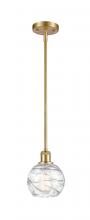 Innovations Lighting 516-1S-SG-G1213-6-LED - Athens Deco Swirl - 1 Light - 6 inch - Satin Gold - Mini Pendant