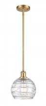 Innovations Lighting 516-1S-SG-G1213-8-LED - Athens Deco Swirl - 1 Light - 8 inch - Satin Gold - Mini Pendant