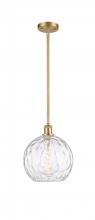 Innovations Lighting 516-1S-SG-G1215-10-LED - Athens Water Glass - 1 Light - 10 inch - Satin Gold - Mini Pendant