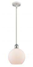  516-1S-WPC-G121-LED - Athens - 1 Light - 8 inch - White Polished Chrome - Mini Pendant