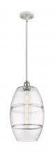  516-1S-WPC-G557-10CL - Vaz - 1 Light - 10 inch - White Polished Chrome - Mini Pendant