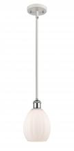  516-1S-WPC-G81-LED - Eaton - 1 Light - 6 inch - White Polished Chrome - Mini Pendant