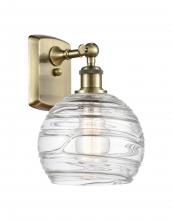 Innovations Lighting 516-1W-AB-G1213-8-LED - Athens Deco Swirl - 1 Light - 8 inch - Antique Brass - Sconce