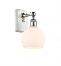  516-1W-WPC-G121-6 - Athens - 1 Light - 6 inch - White Polished Chrome - Sconce