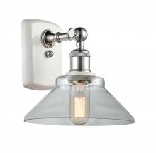  516-1W-WPC-G132 - Orwell - 1 Light - 8 inch - White Polished Chrome - Sconce