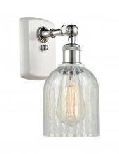  516-1W-WPC-G2511 - Caledonia - 1 Light - 5 inch - White Polished Chrome - Sconce