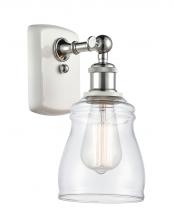  516-1W-WPC-G392 - Ellery - 1 Light - 5 inch - White Polished Chrome - Sconce