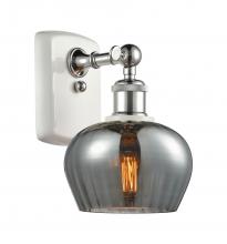  516-1W-WPC-G93-LED - Fenton - 1 Light - 7 inch - White Polished Chrome - Sconce