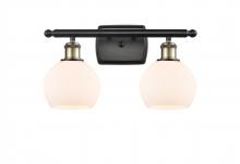  516-2W-BAB-G121-6-LED - Athens - 2 Light - 16 inch - Black Antique Brass - Bath Vanity Light