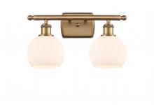  516-2W-BB-G121-6-LED - Athens - 2 Light - 16 inch - Brushed Brass - Bath Vanity Light