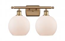 Innovations Lighting 516-2W-BB-G121-LED - Athens - 2 Light - 18 inch - Brushed Brass - Bath Vanity Light