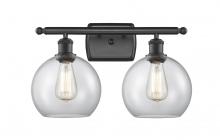  516-2W-BK-G122-LED - Athens - 2 Light - 18 inch - Matte Black - Bath Vanity Light