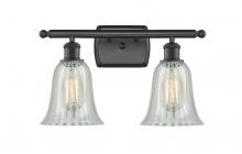  516-2W-BK-G2811-LED - Hanover - 2 Light - 16 inch - Matte Black - Bath Vanity Light