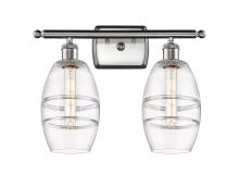  516-2W-SN-G557-6CL - Vaz - 2 Light - 16 inch - Brushed Satin Nickel - Bath Vanity Light