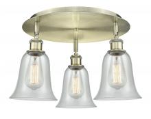  516-3C-AB-G2812 - Hanover - 3 Light - 18 inch - Antique Brass - Flush Mount