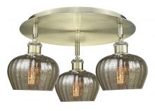  516-3C-AB-G96 - Fenton - 3 Light - 18 inch - Antique Brass - Flush Mount