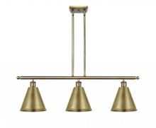  516-3I-AB-MBC-8-AB-LED - Berkshire - 3 Light - 36 inch - Antique Brass - Cord hung - Island Light