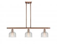  516-3I-AC-G412-LED - Dayton - 3 Light - 36 inch - Antique Copper - Cord hung - Island Light