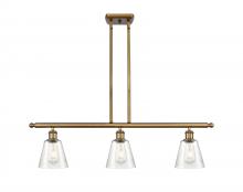  516-3I-BB-G454 - Caton - 3 Light - 36 inch - Brushed Brass - Cord hung - Island Light