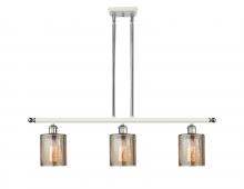  516-3I-WPC-G116-LED - Cobbleskill - 3 Light - 36 inch - White Polished Chrome - Cord hung - Island Light