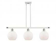  516-3I-WPC-G121-LED - Athens - 3 Light - 36 inch - White Polished Chrome - Cord hung - Island Light