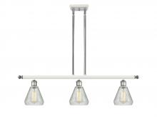  516-3I-WPC-G275-LED - Conesus - 3 Light - 36 inch - White Polished Chrome - Cord hung - Island Light