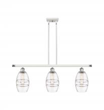  516-3I-WPC-G557-6CL - Vaz - 3 Light - 36 inch - White Polished Chrome - Cord hung - Island Light