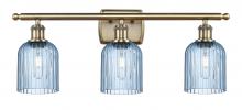  516-3W-AB-G559-5BL - Bridal Veil - 3 Light - 25 inch - Antique Brass - Bath Vanity Light