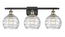  516-3W-BAB-G1213-8 - Athens Deco Swirl - 3 Light - 28 inch - Black Antique Brass - Bath Vanity Light