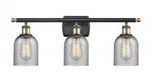  516-3W-BAB-G257 - Caledonia - 3 Light - 25 inch - Black Antique Brass - Bath Vanity Light