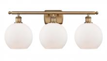 Innovations Lighting 516-3W-BB-G121-LED - Athens - 3 Light - 28 inch - Brushed Brass - Bath Vanity Light