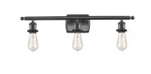  516-3W-BK - Bare Bulb - 3 Light - 26 inch - Matte Black - Bath Vanity Light