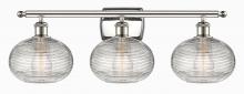  516-3W-PN-G555-8CL - Ithaca - 3 Light - 28 inch - Polished Nickel - Bath Vanity Light