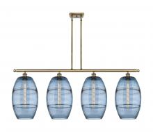  516-4I-AB-G557-10BL - Vaz - 4 Light - 48 inch - Antique Brass - Cord hung - Island Light