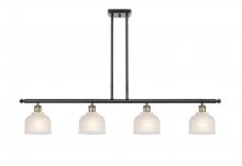  516-4I-BAB-G411-LED - Dayton - 4 Light - 48 inch - Black Antique Brass - Cord hung - Island Light