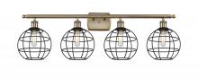  516-4W-AB-CE-8-BK - Lake Placid - 4 Light - 38 inch - Antique Brass - Bath Vanity Light