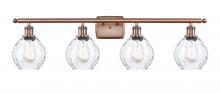  516-4W-AC-G362 - Waverly - 4 Light - 36 inch - Antique Copper - Bath Vanity Light