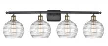  516-4W-BAB-G1213-8 - Athens Deco Swirl - 4 Light - 38 inch - Black Antique Brass - Bath Vanity Light