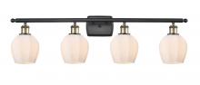  516-4W-BAB-G461-6 - Norfolk - 4 Light - 36 inch - Black Antique Brass - Bath Vanity Light