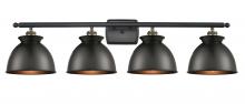  516-4W-BAB-M14-BK - Adirondack - 4 Light - 38 inch - Black Antique Brass - Bath Vanity Light