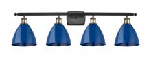  516-4W-BAB-MBD-75-BL - Plymouth - 4 Light - 38 inch - Black Antique Brass - Bath Vanity Light