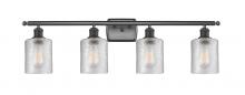  516-4W-BK-G112 - Cobbleskill - 4 Light - 35 inch - Matte Black - Bath Vanity Light