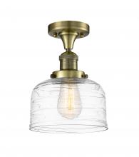  517-1CH-AB-G713 - Bell - 1 Light - 8 inch - Antique Brass - Semi-Flush Mount